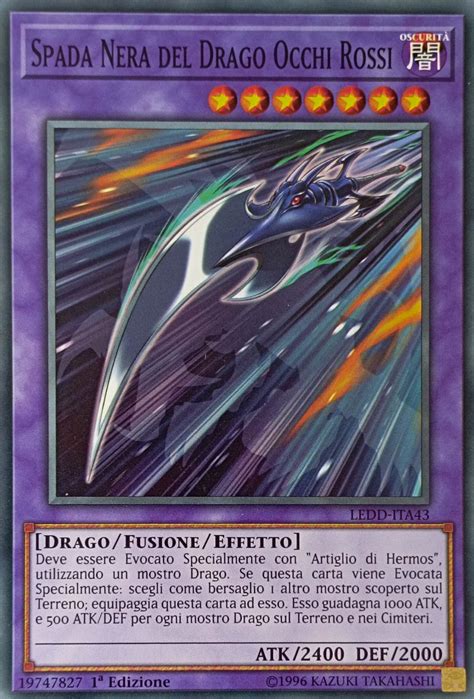 Spada Nera Del Drago Occhi Rossi Comune I Deck Drago Leggendario