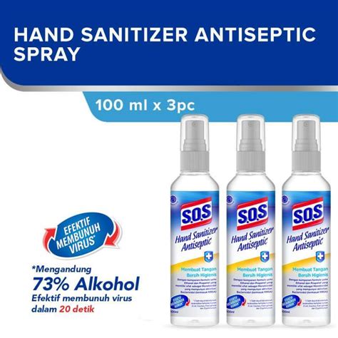 Promo Sos Hand Sanitizer Antiseptic Botol Spray Pcs Ml Diskon