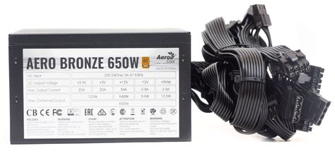 Обзор и тестирование блока питания AeroCool AERO BRONZE 650W — i2HARD