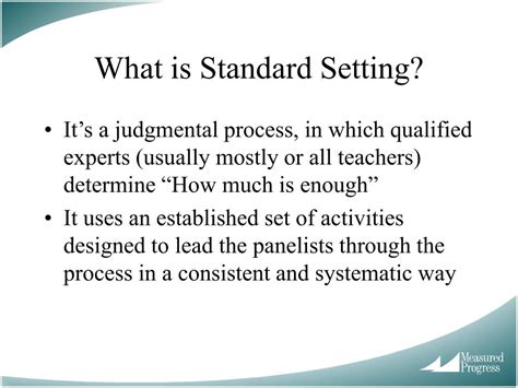 standard setting powerpoint    id