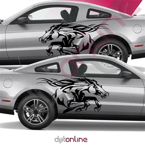 2pcsx2 Horse Running Fits Mustang Pony Grunge Tattoo Design Tribal Door