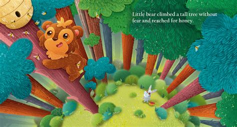 Little bear invites his friends. Book illustrations. on Behance