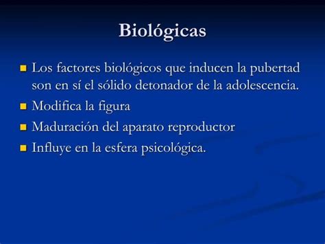 ¿cuáles Son Los Factores Biológicos Que Influyen En La Adolescencia Mibbmemima ️