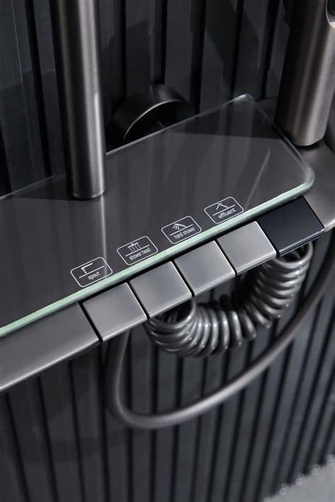 Luxury Piano Button Push Button Shower Set Bathroom System With Hot And Cold Shower Set Alibaba