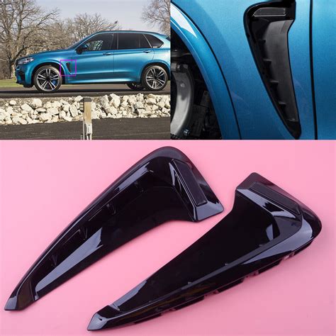 Gloss Black Side Body Marker Fender Air Wing Vent Trim Fit For Bmw X5 F15 14 18 Ebay