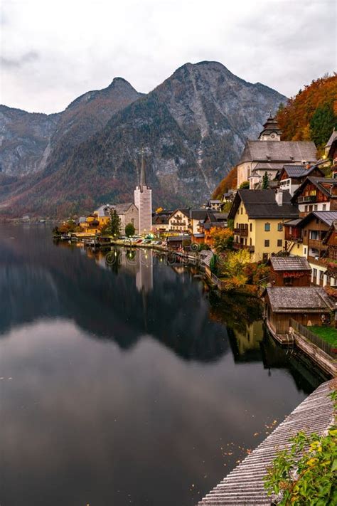 Lake Hallstatt, Austria. the Village of Hallstatt is on the Shore of ...