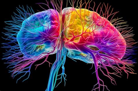 Premium AI Image Illustration Of Human Brain Nerve Tracts Based On