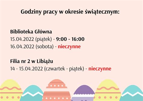 Zmiany godzin otwarcia w okresie świątecznym Miejska Biblioteka