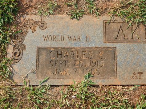 Charles S Akers 1915 1985 Find A Grave Memorial