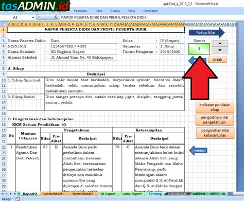 Cara Mengisi Raport K13 Sd Ruang Soal