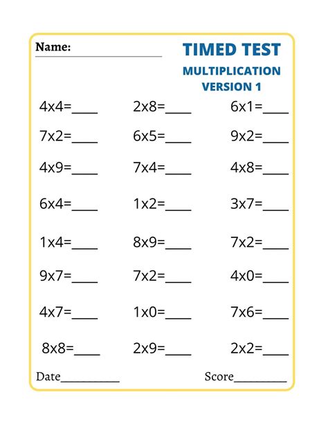 Free Multiplication Worksheets 1-12 - Paper Trail Design - Worksheets ...