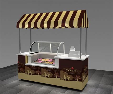 Indoor Ice Cream Cart For Sale Affordable Cost Mobile Push Carts