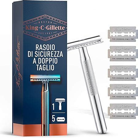 King C Gillette Rasoio Di Sicurezza Manico Lamette Da Barba In