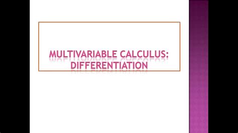 Lec 1 Multivariable Functions Limit Point Of A Function Youtube