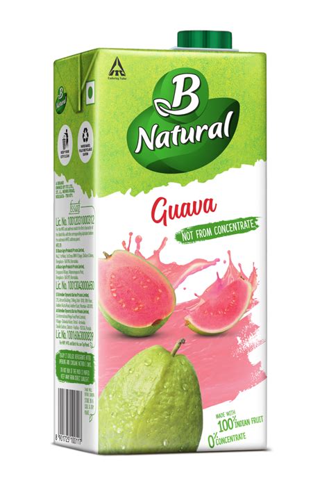 B Natural Juice Guava 1000 ML Packaging Type Tetra Pack At Rs 88 Pack