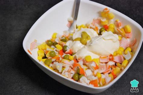 Surimi con mayonesa y elote Fácil