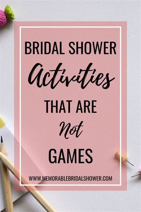 Bridal Shower Activities That Are Not Games Alternatives To Games