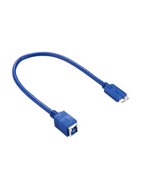 Cable De Conector Macho Para Impresora Disco Duro Azul 30cm USB 3 0