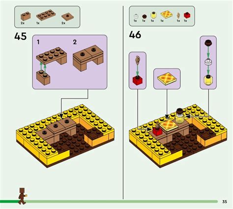 Lego Instructions For Set The Bee Cottage Minecraft Minifig Scale