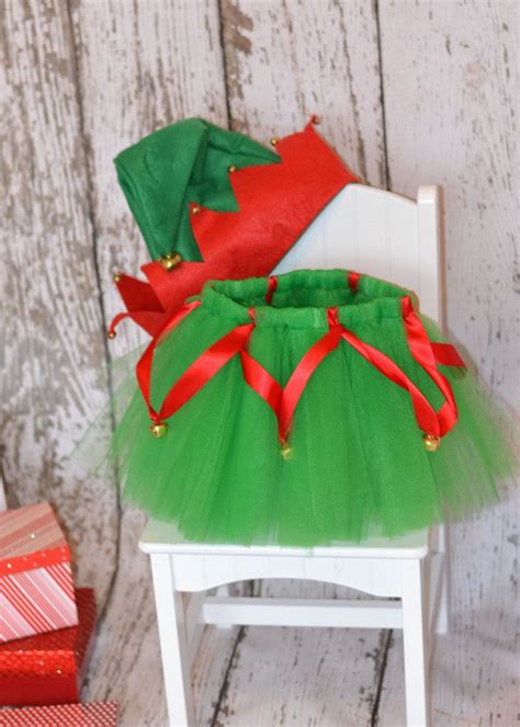 Elf Tutu Skirt With Bells Christmas Tutu Red And Green Etsy