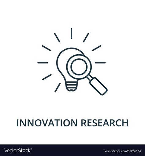 Innovation Research Icon Line Style Element From Vector Image