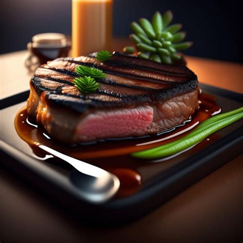 Premium Ai Image Beef Dinner Delicious Grilled Stake Big Steak Meat