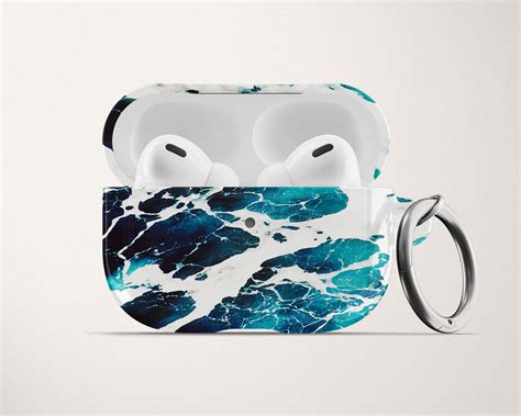 Aqua Marble Airpod Case For Airpods Pro Hard Cover With Etsy