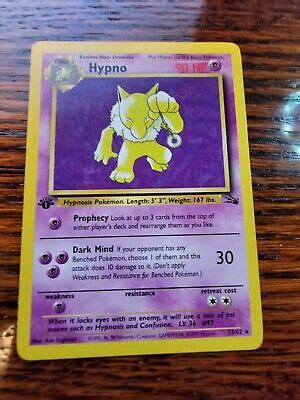 Hypno Fossil Pokemon Card