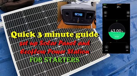 Quick 3 Minute Guide Set Up Solar Panel And Ecoflow Power Station For Starters Like Me Youtube