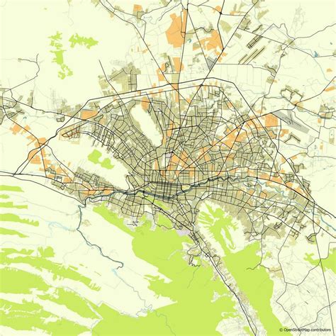 Vector Ciudad Mapa De Monterrey Nuevo León Mexico 27516949 Vector En