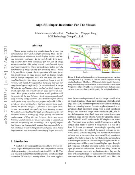 (PDF) edge-SR: Super-Resolution For The Masses