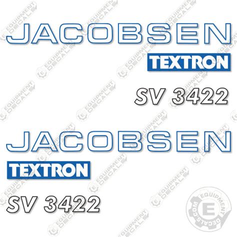 Fits Jacobsen Sv3422 Decal Kit Utility Vehicle Equipment Decals