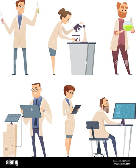 Science Characters Pharmacist Modern Biologist Technician Instructor