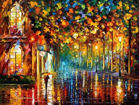 Leonid Afremov Umbrella Wallpaper