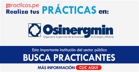 OSINERGMIN Convocatoria P044 2024 Practicante Para La Gerencia De