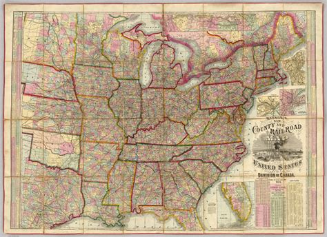 Watsons New County And Railroad Map Of The United States David Rumsey Historical Map Collection