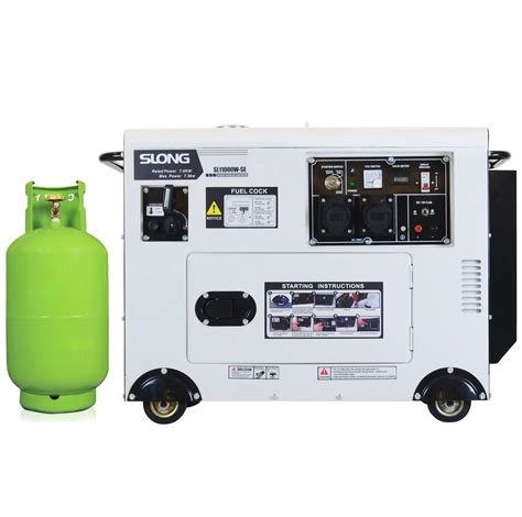 Slong 5kw 6kw 7kw 8kw 10kw 12kw 15kw Silent Gasoline Lpg Generator Dual