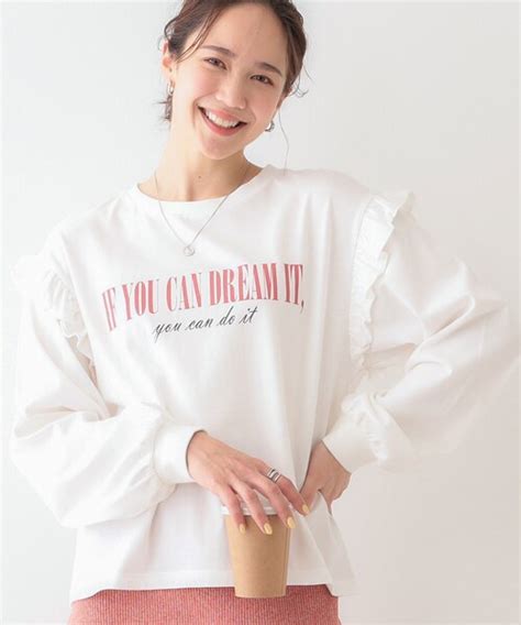 Cutie Blonde tシャツ Tシャツ S LL 洗えるショルダーフリルが目を惹く ロゴプリントロンT レディース ZOZOTOWN Yahoo 店 通販 Yahoo