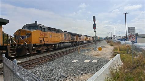 Union Pacific Zlclt With Ex Cnw Unit Repainted At Glendale California