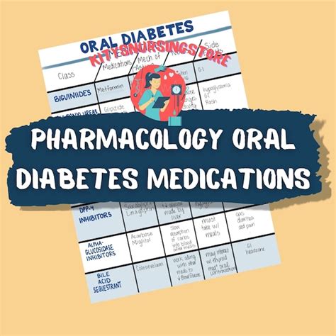 Oral Diabetes Medications And Diagnostic Criteria 3 Pages And Etsy