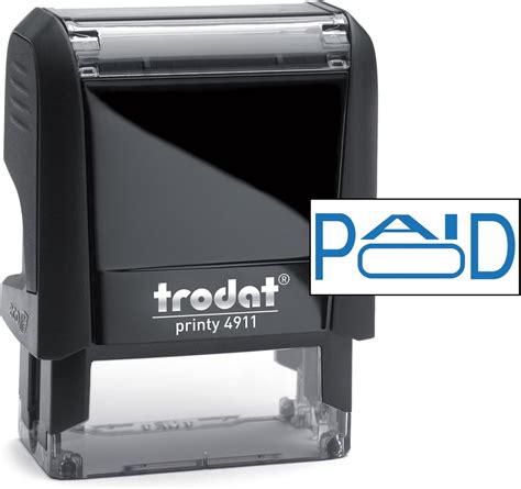 Trodat Printy Self Inking Stamp With Paid Message With Box For