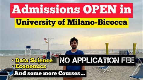 Admissions OPEN In University Of Milano Bicocca DSU Scholarship How