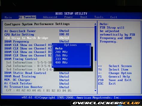 Closer Look The BIOS Continued Asus P5Q Deluxe Review Page 5