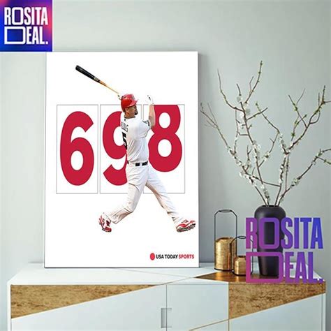 Albert Pujols St Louis Cardinals 698 Career Home Runs In Mlb Decor