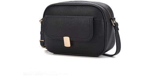 Mkf Collection By Mia K Michaela Vegan Leather Shoulder Bag In Black Lyst