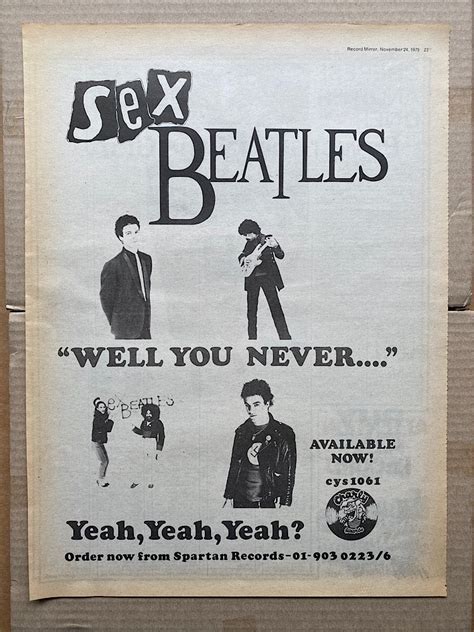 Well You Never De Sex Beatles Poster Affiche Chez Rockofages Ref