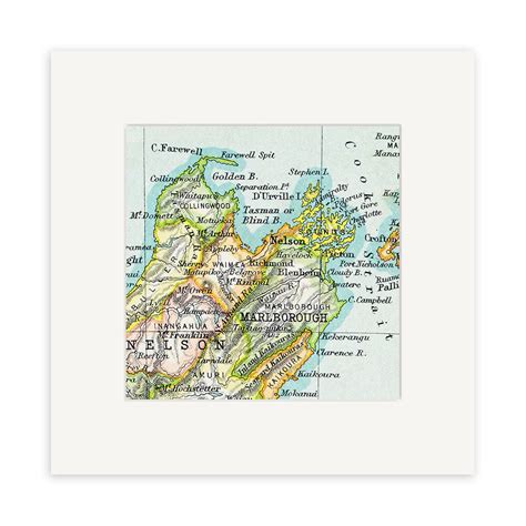 Nelson Vintage Map Print 100 Nz