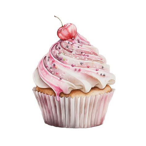 Watercolor Cupcake Clipart Png