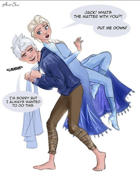 🌷 •୭𝒜𝓃𝓃𝒶 Queenannaarendelle Jack Frost And Elsa Jack Frost Costume Jelsa Comics