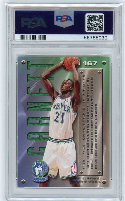 Fleer Metal Kevin Garnett Rookie Card Psa Hall Of Fame